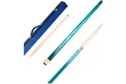 Dyed Maple Pool Snooker Billiard Cue Stick Aqua Blue 9.5mm Tip + Blue Cue Case