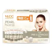 VLCC Pearl Facial Kit + Free Rose Water Toner, Pack of 300 gm + 100 ml