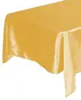 Tektrum 70 X 70 inch Square Silky Satin Tablecloth - Party Banquet (Gold)