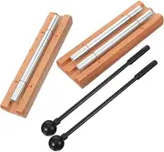 2 Sets Wind Chimes Wooden Meditation Chimes Percussion Instruments with Mallet for Yoga Mindfulness and Concerts Smooth Finish Durable Design