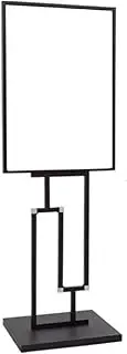 KGJAQT Heavy Duty Sign Holder Poster Stand,Menu Display Stand Floor Standing Sign Holder with Cast Iron Base for Poster,Menu,Ads,Sales,Notice,Signage Display Stand Black