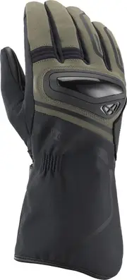 Ixon MS Drizzle waterproof Motorcycle Gloves, black-green-brown-beige, Size M for Men Black Green Brown Beige