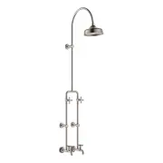 Lillian Exposed Rail Shower &amp; Bath Set, Brushed Nickel