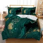 Marble Floral Doona Duvet Quilt Cover Set Single Double Queen King Size Bedding