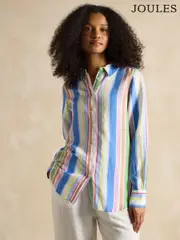 Joules Maeva Stripe Relaxed Fit 100% Linen Shirt (E01782) | $136