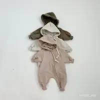 在飛比找蝦皮商城精選優惠-寶寶衣服 嬰兒衣服 韓版兒童斜拉鏈連帽長袖衛衣 寶寶秋冬爬服