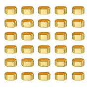 Cord Stopper Ends, 30 Pack Cord Rope Fastener for DIY Bags, Bright Gold Tone