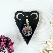w25t Ouija Planchette Crescent Moon Enamel pin goth witchy Oddities Curiosities