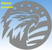 Eagle. Decorative Panel. DXF files for plasma, laser, cnc. Digital product.