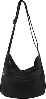 [VIWIME] Canvas Casual Messenger Bag Hobo Crossbody Bag Canvas Shouder Tote Handbag for Women and Men