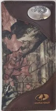 ZEP-PRO South Carolina Palmetto Tree MOSSY OAK Camo WALLET ONLY NO BOX