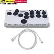 SallyBox Mini Arcade Controller Fight Stick Game w/ RGB LED Switches Key Caps