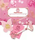 Rose Quartz Facial Jade Roller Massager + Butterfly Gua Sha Set for Face Set