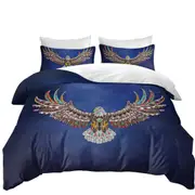 Multi Colored Royal Bald Eagle Quilt Cover