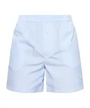 Moschino Striped Elastic Waist Shorts IT52 light blue