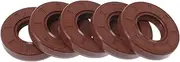X AUTOHAUX Universal Oil Seal TC Double Lip W Steel Spring Seal Ring Rotary Shaft Seal 22x45x8mm High Pressure FKM Rubber Brown 5 Pcs
