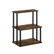 Turn-N-Tube Amber Pine/Black 3-Tier Kitchen Cart with Storage Shelf