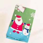 Christmas Retro Santa & Snowman Single Cotton Kitchen Towel Dishtowel