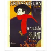 Toulouse Lautrec - Ambassadeurs Aristide Bruant MINI POSTER 40x50cm NEW