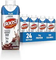 BOOST Plus Ready to Drink Balanced Nutritional Drink, Rich Chocolate, 8 Fl Oz (Pack of 24)
