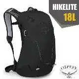 【OSPREY】HIKELITE 18 專業輕量多功能後背包/雙肩包(附防水背包套+水袋隔間+緊急哨+反光標誌) 黑