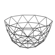 Geometric Metal Wire Decoration Storage Display Basket Display Vegetable Fruit Bowl Holder