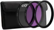 New FOCUS 3-Piece CAMERA FILTER KIT 58mm UV Circular Polarizer Fluorescent NIB !