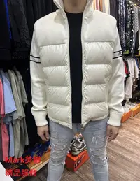 在飛比找Yahoo!奇摩拍賣優惠-【Mark美鋪】MONCLER LOGO 拼接 針織 外套