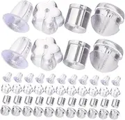 minkissy 800pcs Clear Earring Stoppers Replacement Backings for Studs Non Irritating Pads for Heavy Earrings Compatible with Hook and for Sensitive Ears