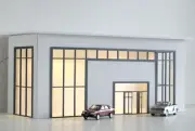Showroom building with LED lights 1:43 scale Model cars display Diorama kit 1/43