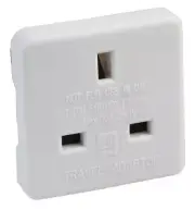 TRAVEL ADAPTOR UK TO US WHITE - 1518C WHT