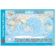 Learning Can Be Fun World Map with Flags Double Sided Chart