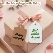 1000 Pcs Price Tags with Hanging Strings Paper Hang Tags Writable String tyaJo