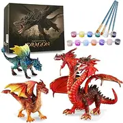 Squishmallows Kids Crafts DIY 3D Dragon Painting Kit with 13 Color Educational Toy Paint Set, Art and Craft Kit for Kids Boys Girls 3 4 5 6 7 8 9 Year Old