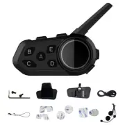 6 Rider Intercom Motorcycle Bluetooth Helmet Headset Interphone Headphone Set
