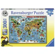 300pc Ravensburger Animals Of The World Jigsaw Puzzle 49x36cm Kids/Family 9y+