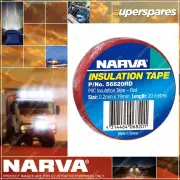 Narva Red 20 Meters Red PVC Flame Retardant Insulation Tape - Size 0.2mm x 19mm