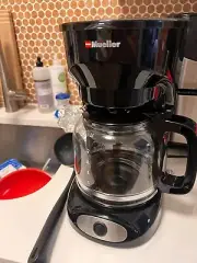 12-Cup Drip Coffee Maker - Borosilicate Carafe, Auto-Off, Reusable Filter, Anti-