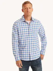 Long Sleeve Regular Fit Oxford Plaid Shirt