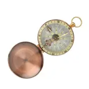 Portable Vintage Retro Metal Copper Flip Cover Pocket Watch Compass For Cam AN