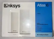 Linksys Atlas 6 WiFi 6 Dual-Band Mesh Router 2-Pack Sealed. High Tech!