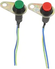 GRADENEVE 2pcs Motorcycle Control Switch with Indicator Light Durable Handlebar Spotlight Switch for Easy Operation and Enhanced Rider Safety