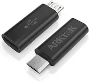 USB-C (Female) Adapter, ARKTEK Micro USB (Male) to Type C (Female) Adapter Compatible with Samsung Galaxy S7 / S7 Edge and More, Pack of 2