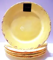 IL MULINO Melamine Salad Plate Set, RUSTIC YELLOW, Side Plates, NEW X 5