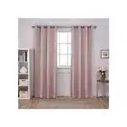 Curtain panels pink grommet top 84"L x 104"W (52"W each) light filtering pair