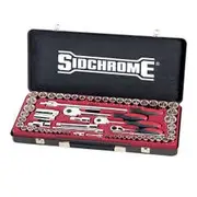 SIDCHROME 1/4 x 3/8 x 1/2inch Metric/AF Socket Set - 64 Piece SCMT19120BK