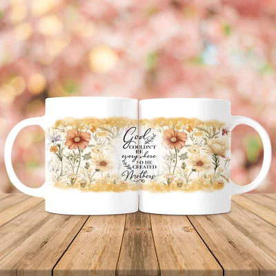 He Created Moms, Coffee/Tea/Chocolate 12 oz.Mug/Cup/Sublimated/Personalize(cu76)