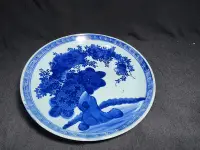 在飛比找Yahoo!奇摩拍賣優惠-日本 手繪 青花 瓷盤  茶盤 餐盤