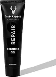 Mad Rabbit Tattoo Aftercare Soothing Gel & Moisturizer As Seen on Shark Tank - Premium Tattoo Supplies for New Tattoo Care, Anti-Itch - Tattoo Care Gel Made with Clean Ingredients