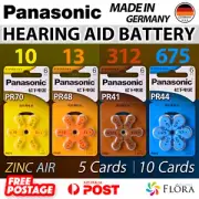Hearing Aid Battery Panasonic size 10 13 312 675 PR70 PR48 PR41 PR44